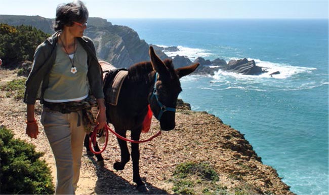 Eselwanderung an der Westküste der Algarve